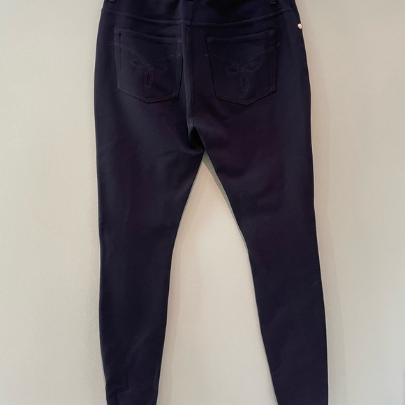 Ted Baker Fioni Skinny Pants with Rose Gold buttons and Zippers Navy SZ 2 - Picture 3 of 8